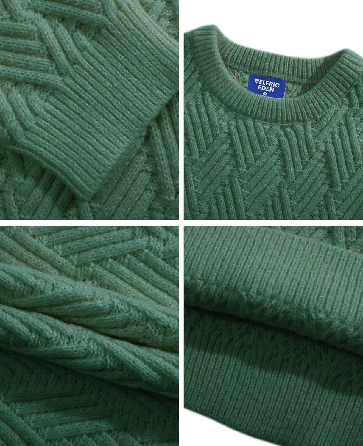 Aelfric Eden Vintage Oversized Sweaters Crewneck Knit Pullover Baggy Loose Casual Cable Sweater 2024 Fall Clothes