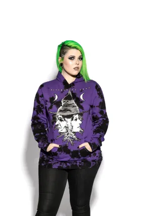 Stylish Purple Lightning Dye Hooded Pullover - Enhanced Title for E-commerce Product
