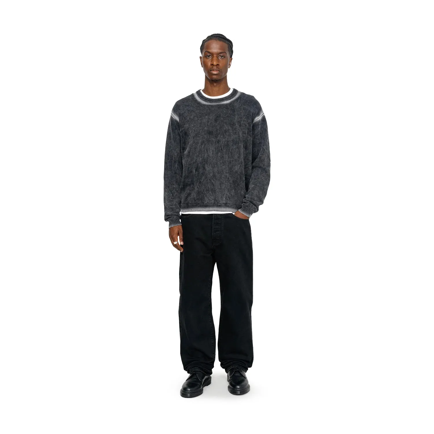 Faded Cotton Knit Crew
