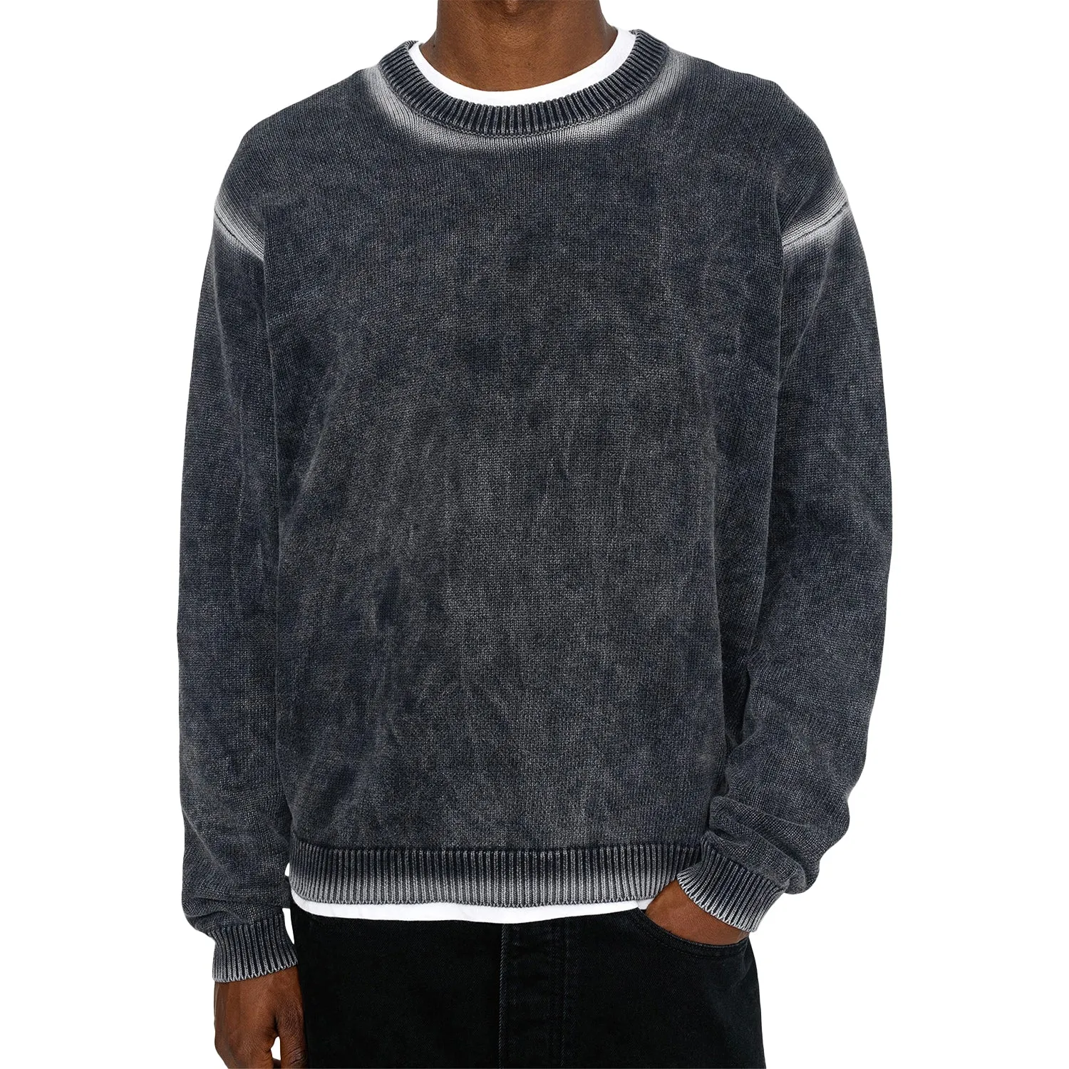 Faded Cotton Knit Crew