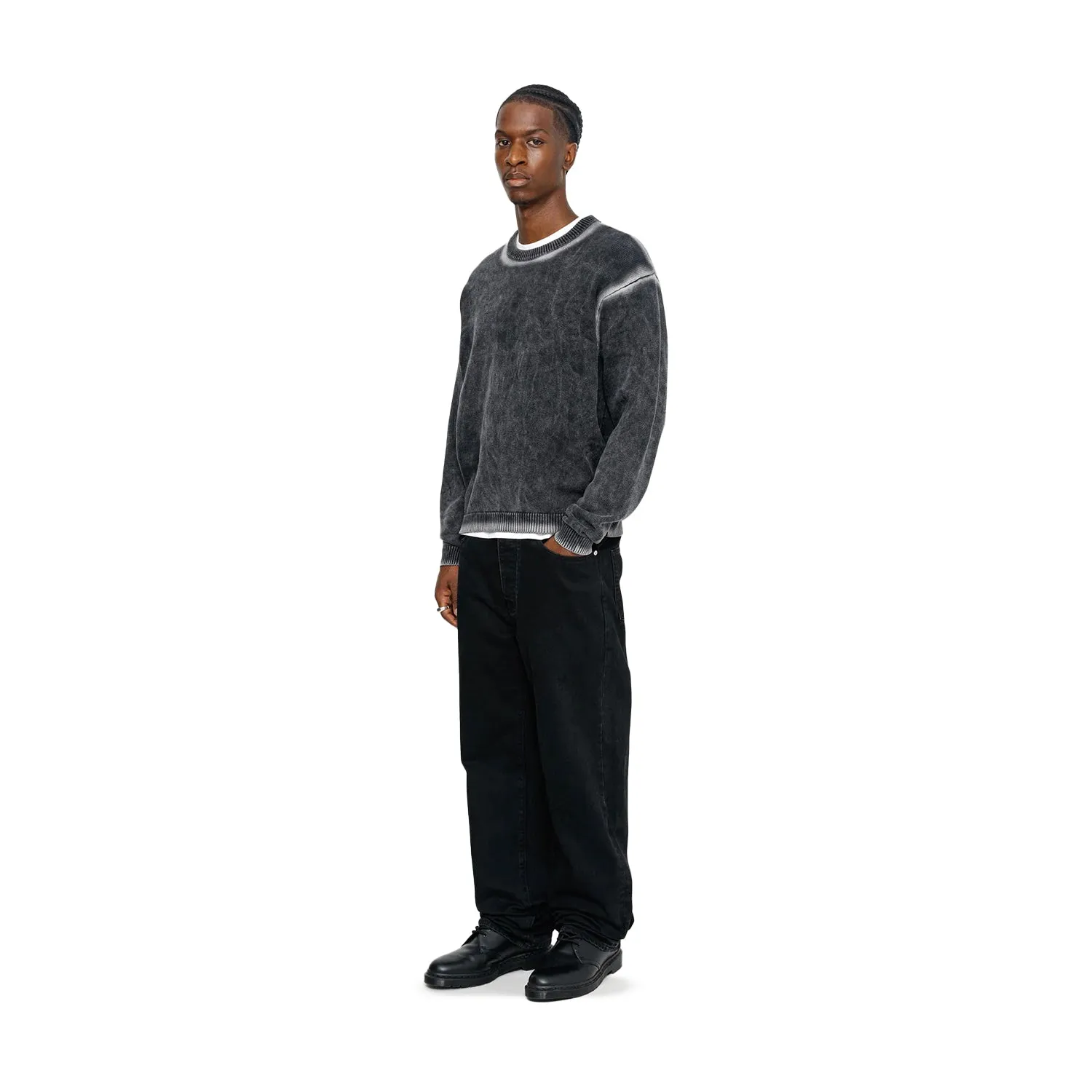 Faded Cotton Knit Crew
