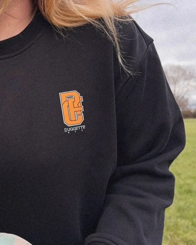Here is an optimized title with modifiers for your e-commerce product: Cozy Girl Gang Graphic Crewneck Fleece Sweatshirt.