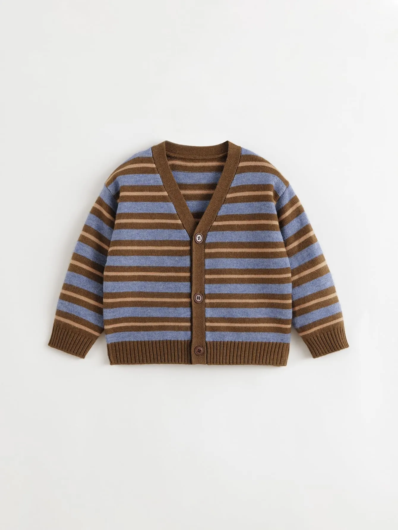 MARC & JANIE Boys Striped Knit Cardigan Button Down Loose Sweaters 241686