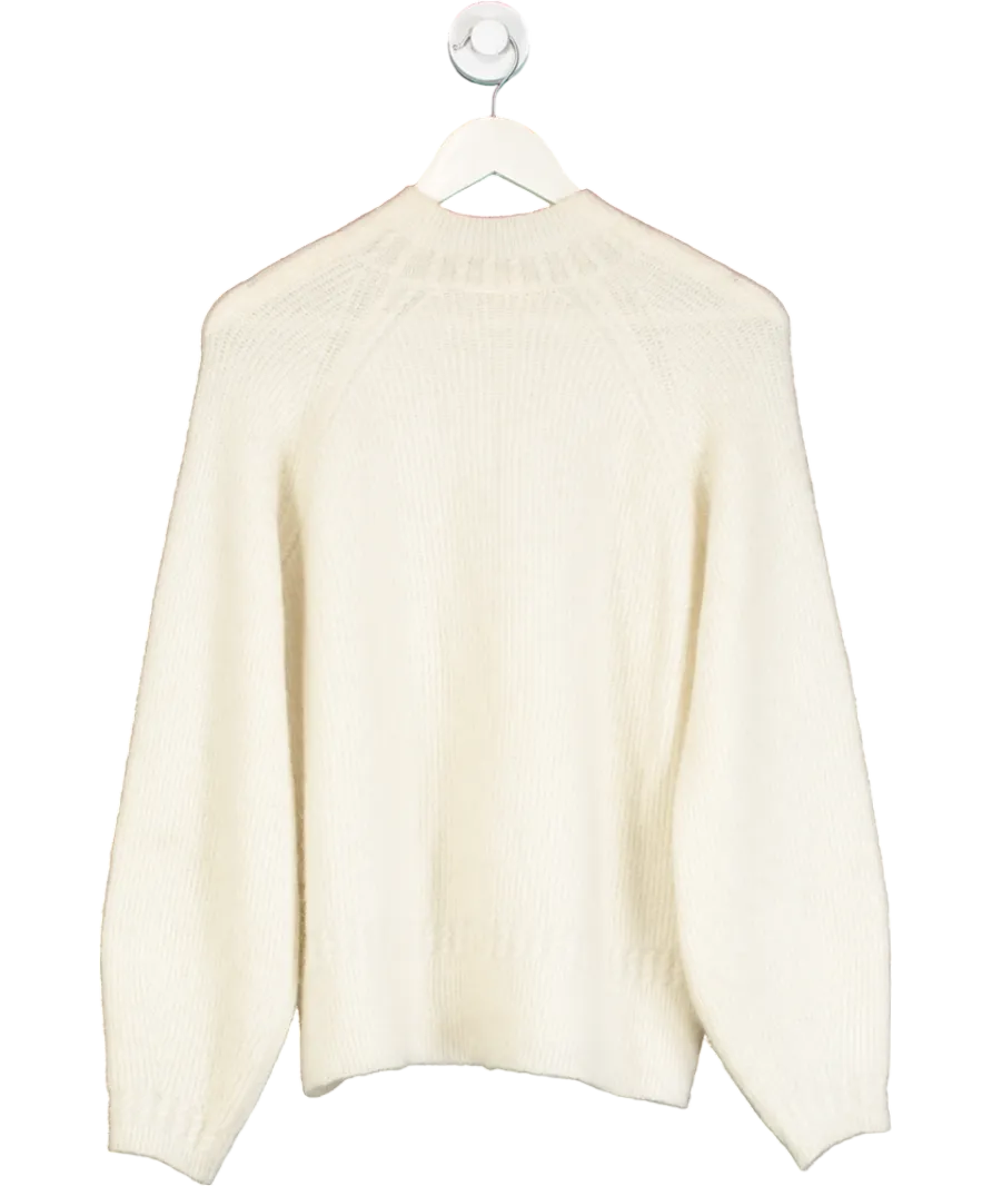 Sezane Cream Alpaca Belnd Turtleneck Jumper UK S