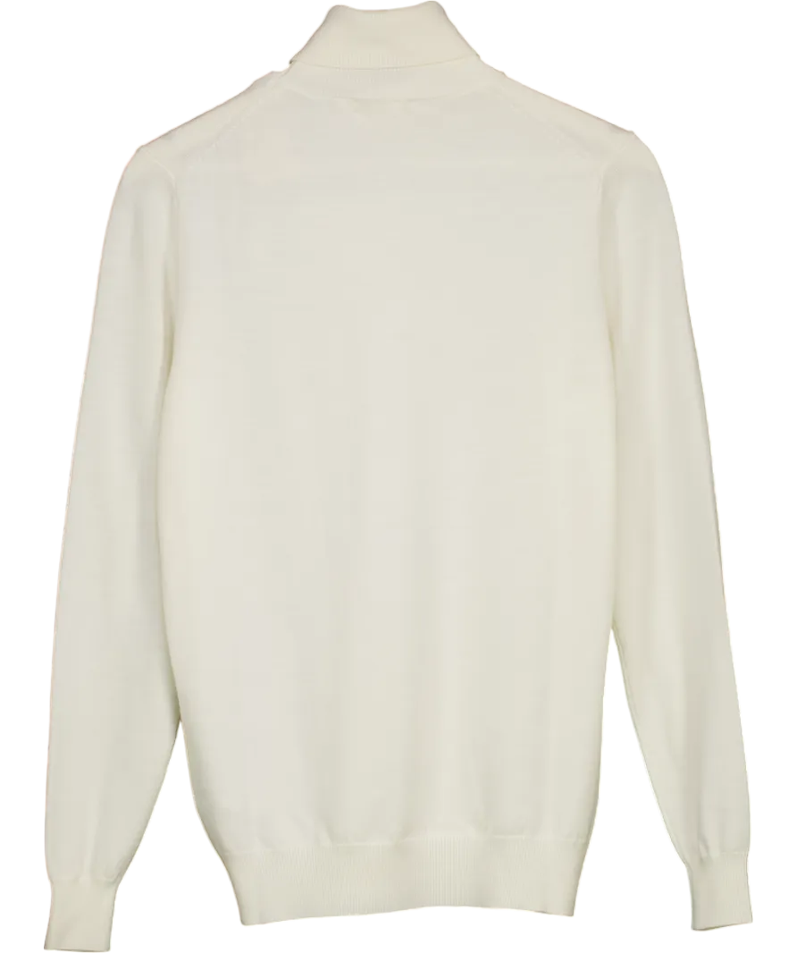 suitsupply Cream Off-white Merino Turtleneck UK S