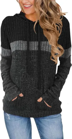 Sweaters for Women Fall Tops Long Sleeve Hoodie Ladies Sweatshirts Pullover Blouses Loose Casual Fashion Clothes