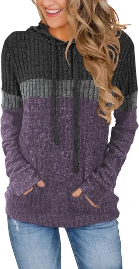 Sweaters for Women Fall Tops Long Sleeve Hoodie Ladies Sweatshirts Pullover Blouses Loose Casual Fashion Clothes