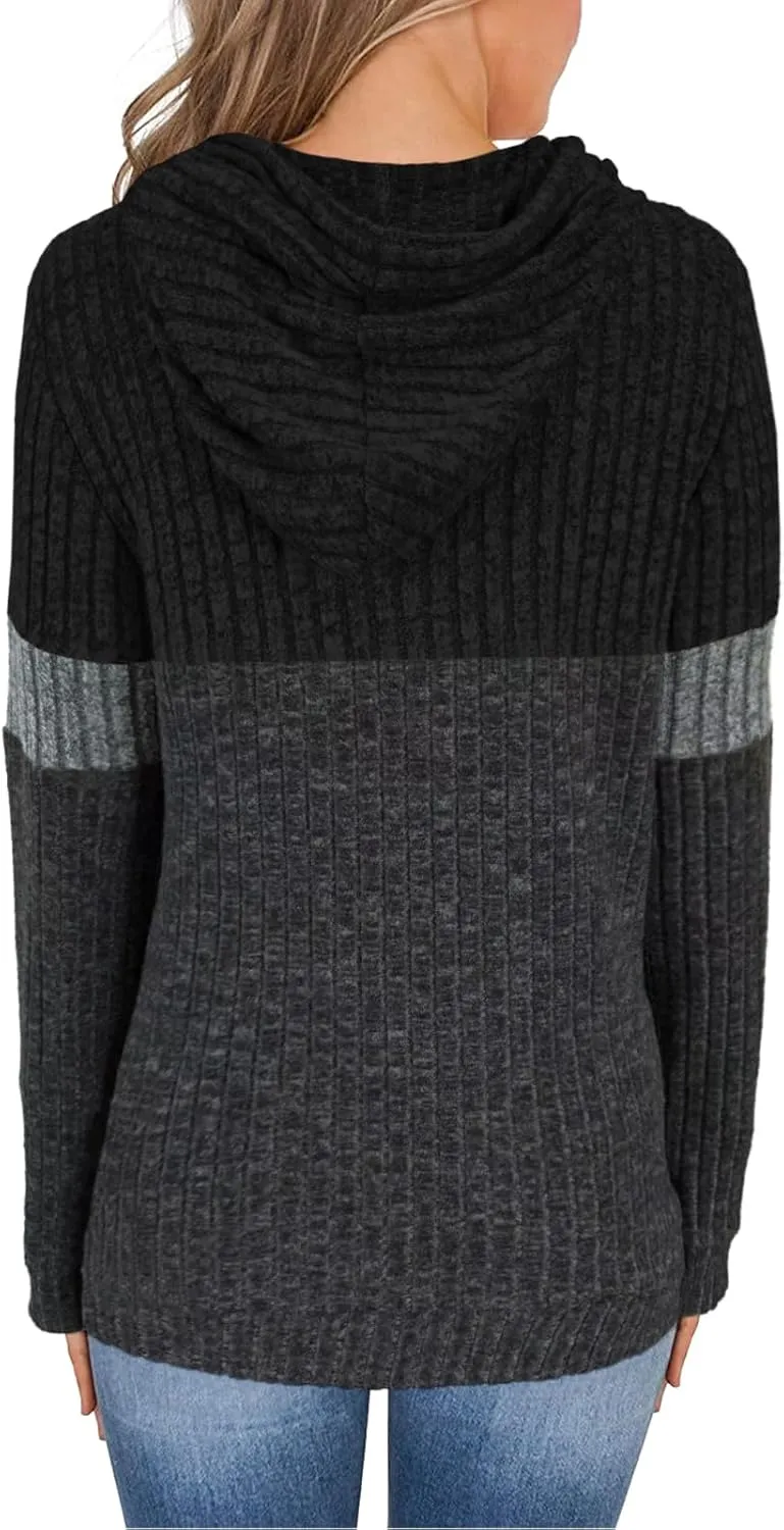 Sweaters for Women Fall Tops Long Sleeve Hoodie Ladies Sweatshirts Pullover Blouses Loose Casual Fashion Clothes