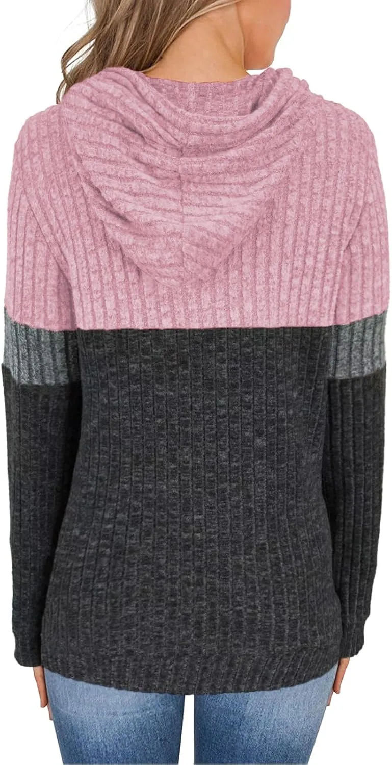 Sweaters for Women Fall Tops Long Sleeve Hoodie Ladies Sweatshirts Pullover Blouses Loose Casual Fashion Clothes