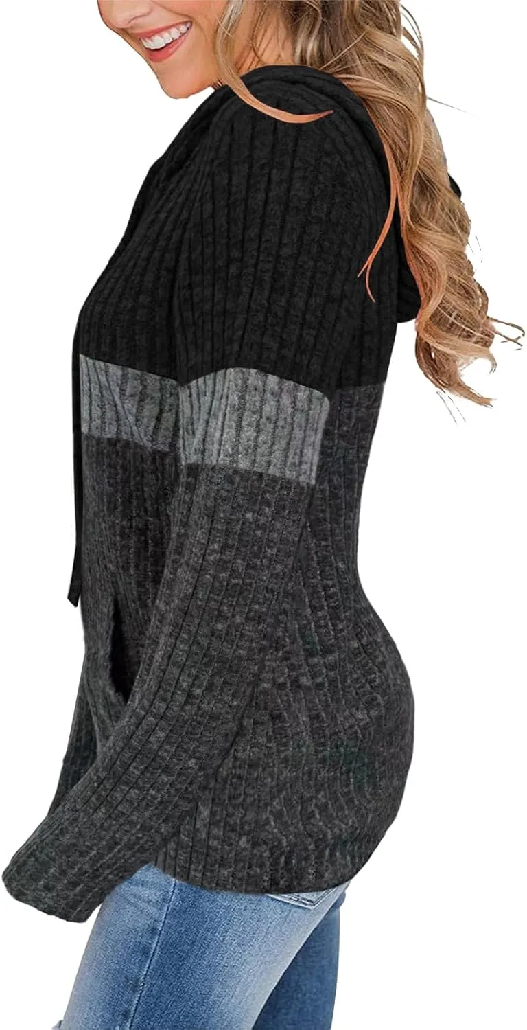 Sweaters for Women Fall Tops Long Sleeve Hoodie Ladies Sweatshirts Pullover Blouses Loose Casual Fashion Clothes