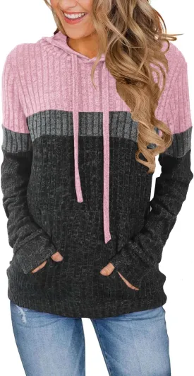 Sweaters for Women Fall Tops Long Sleeve Hoodie Ladies Sweatshirts Pullover Blouses Loose Casual Fashion Clothes
