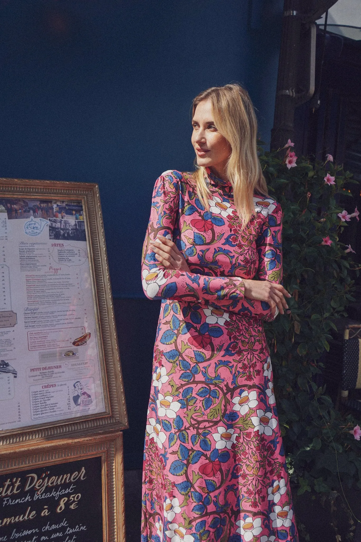 Floral Daisy Sweetheart Dress with Thorn Detail