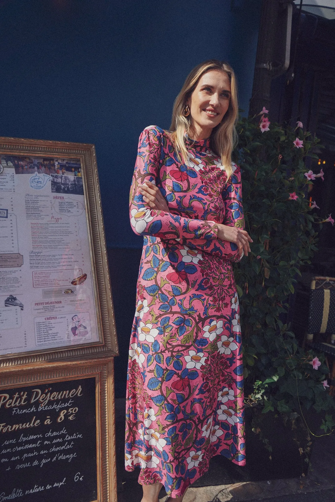 Floral Daisy Sweetheart Dress with Thorn Detail