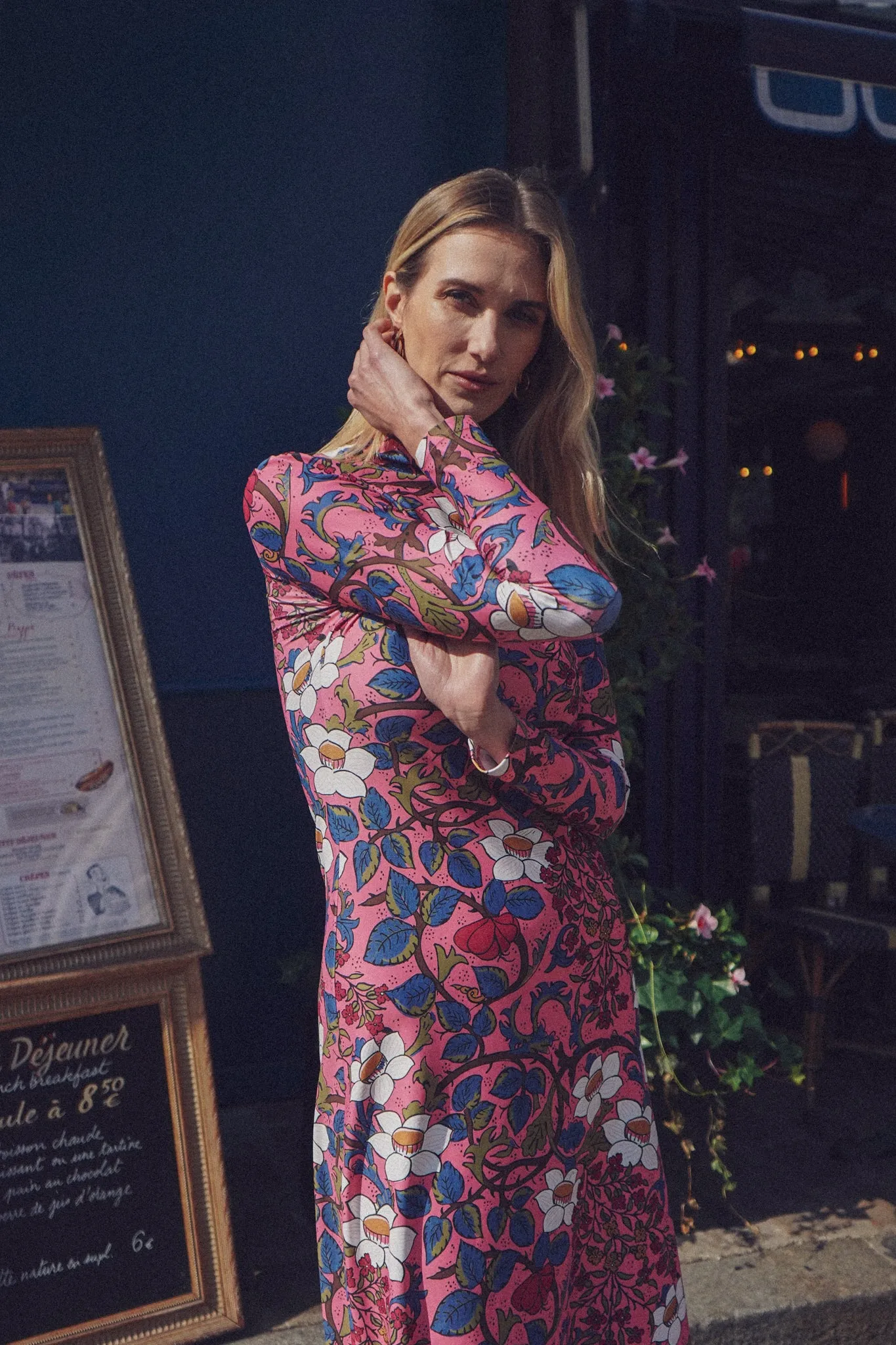 Floral Daisy Sweetheart Dress with Thorn Detail