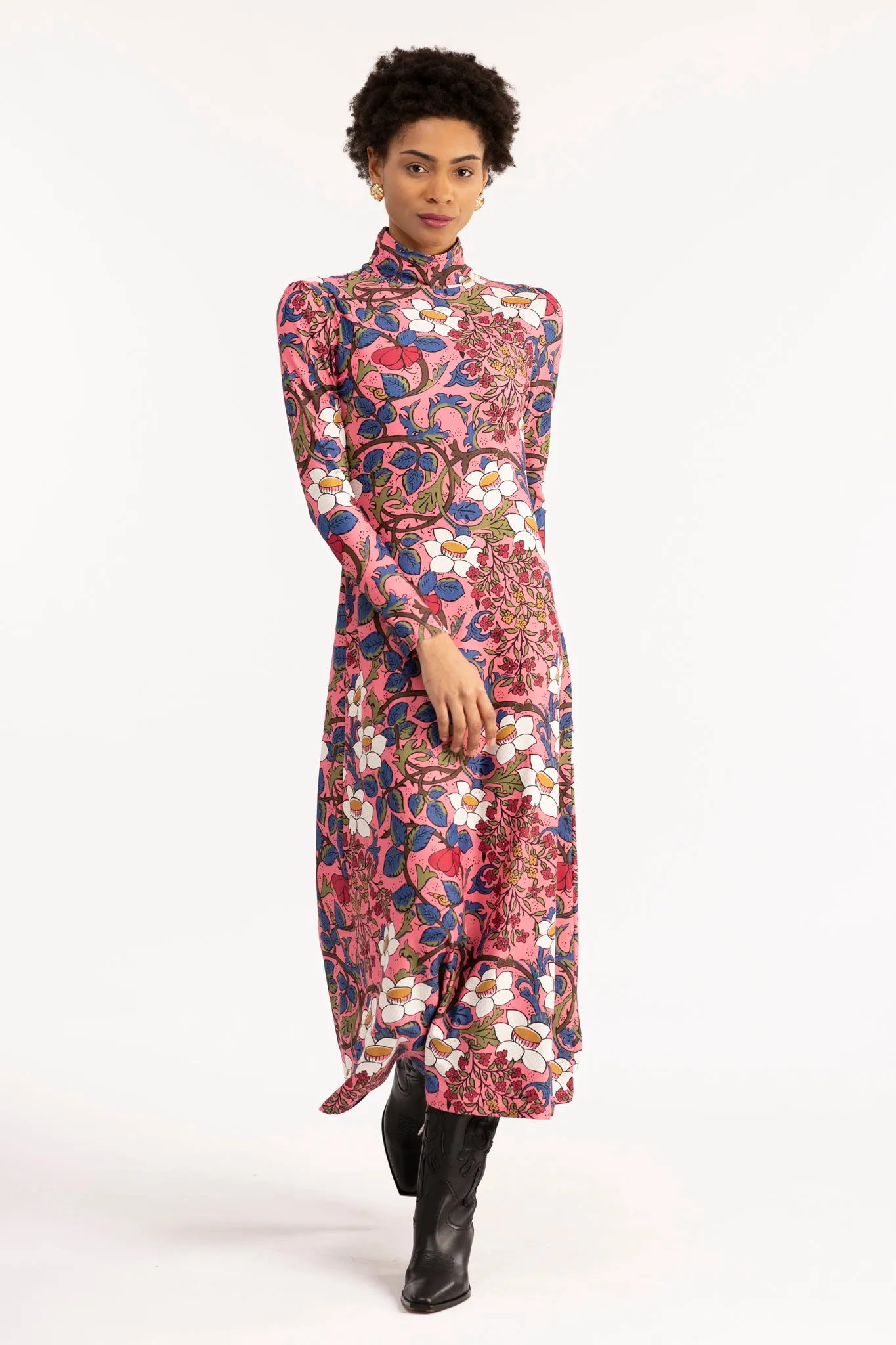 Floral Daisy Sweetheart Dress with Thorn Detail