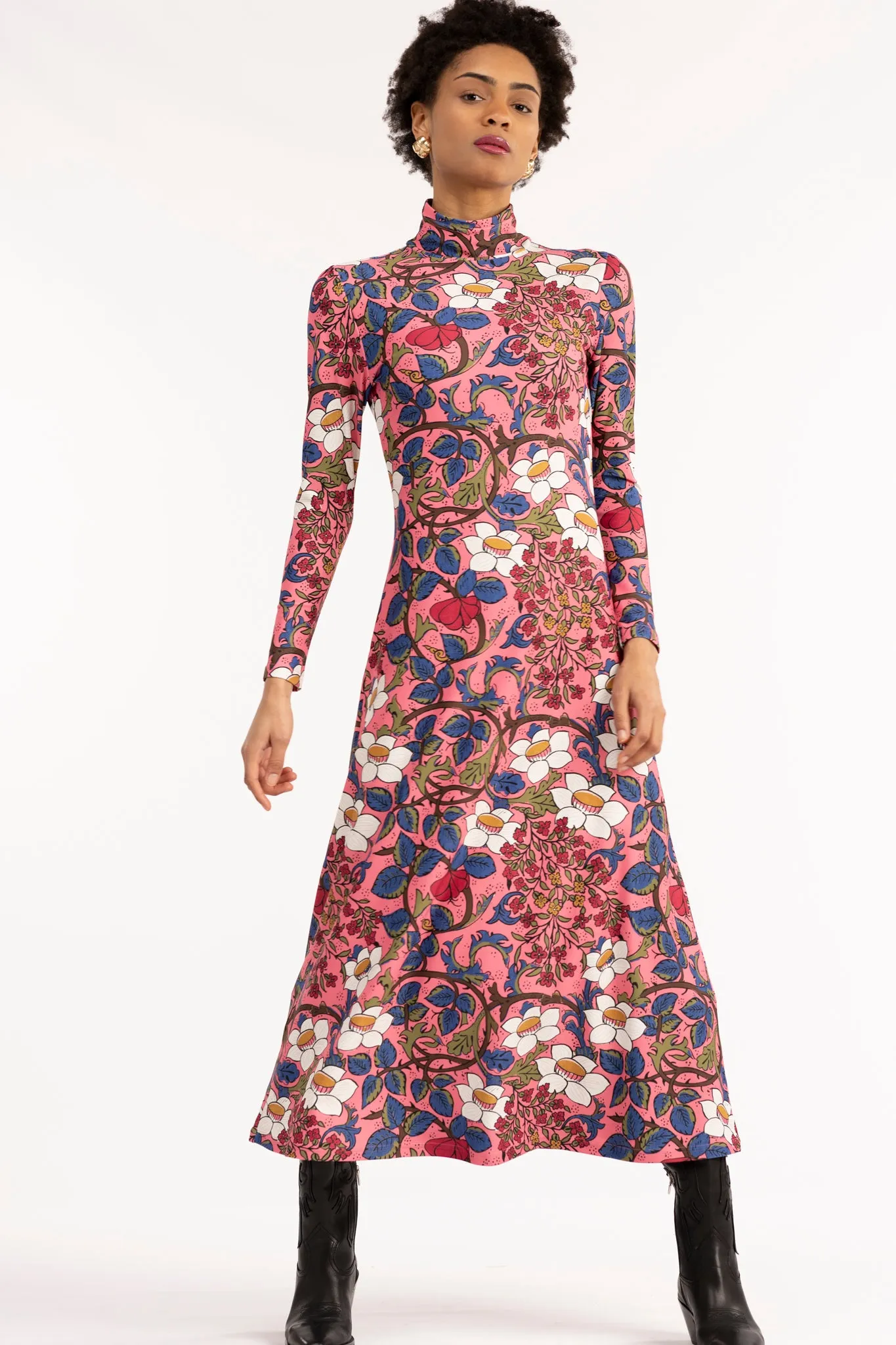 Floral Daisy Sweetheart Dress with Thorn Detail