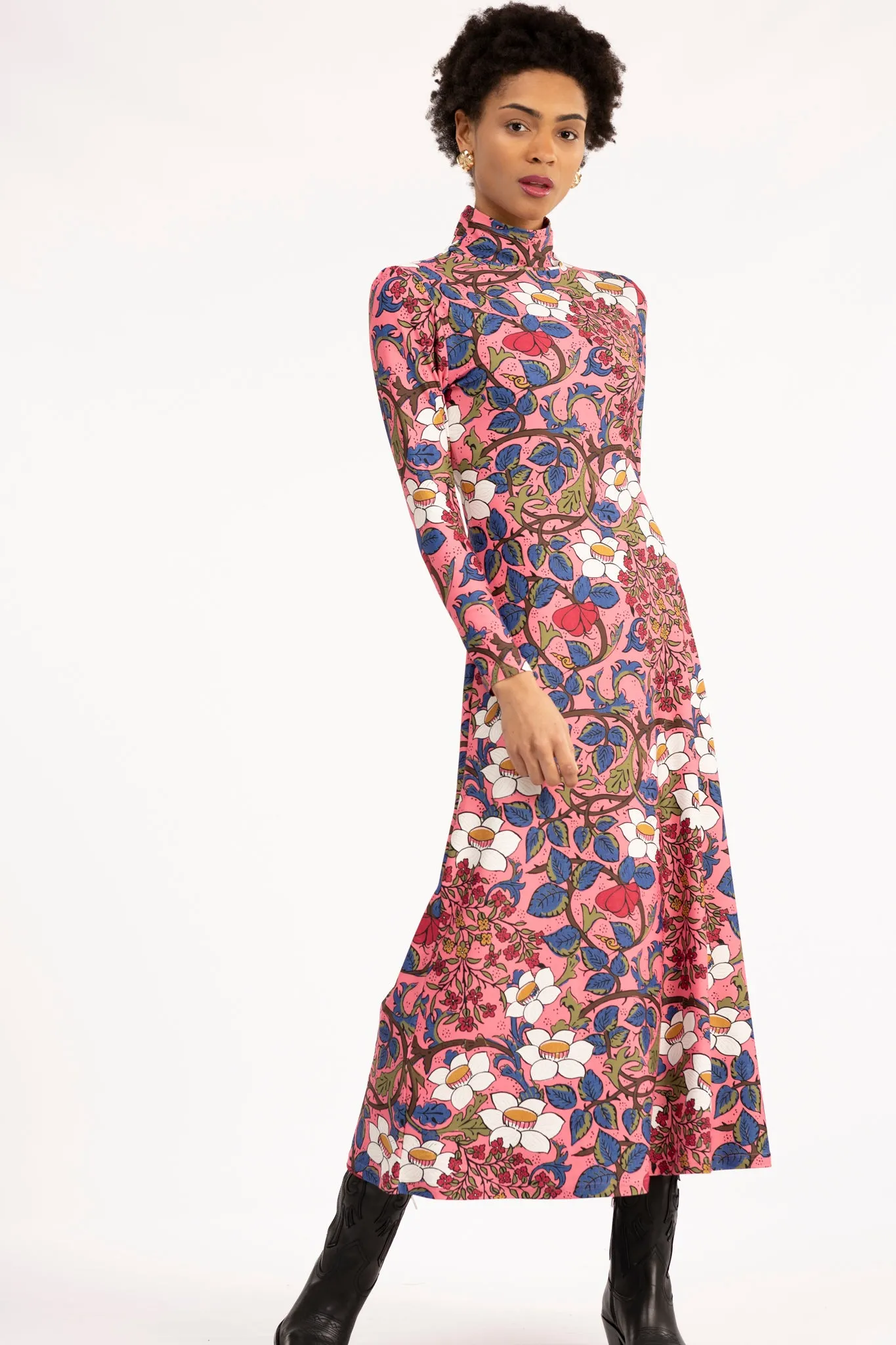 Floral Daisy Sweetheart Dress with Thorn Detail