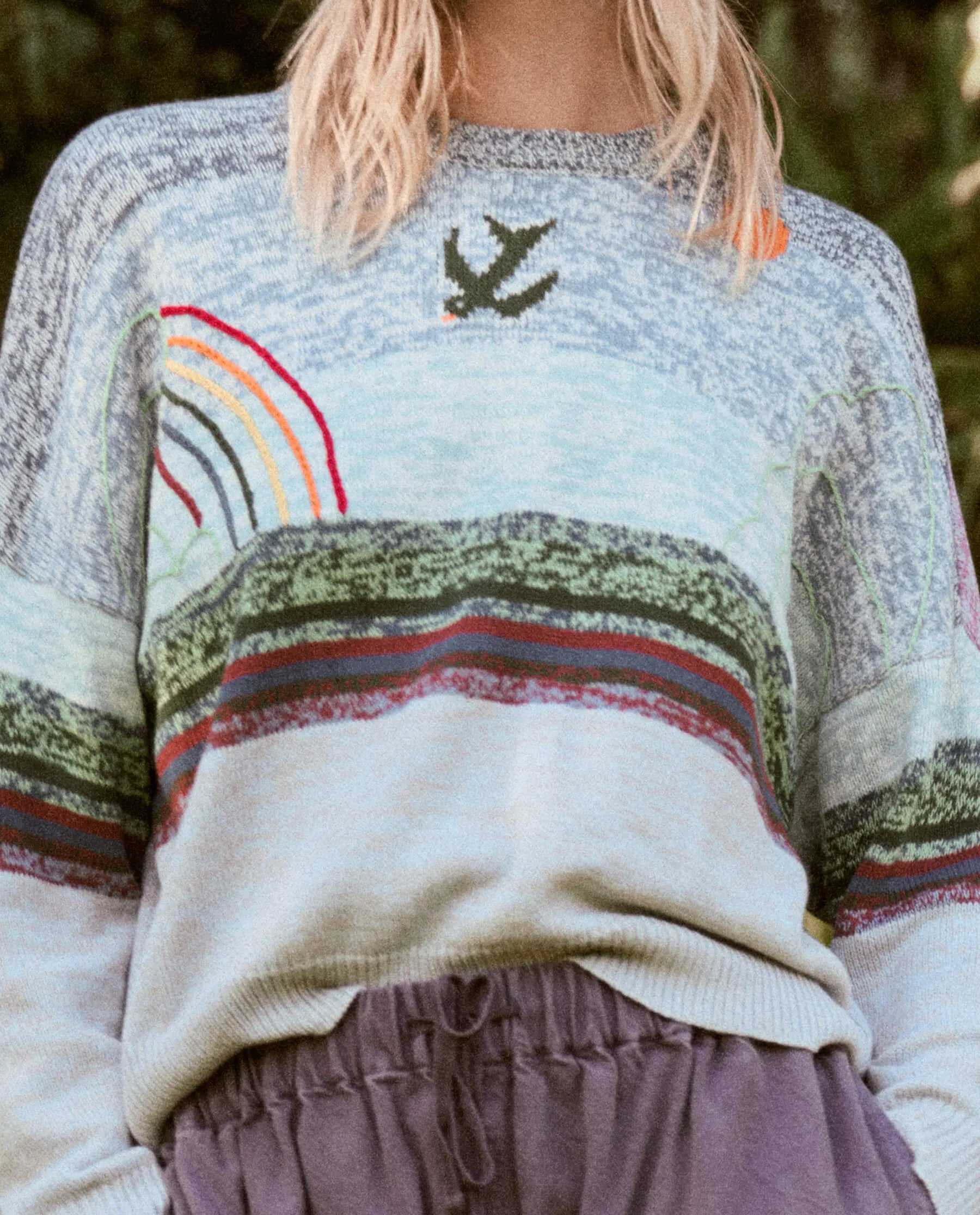 The Great - The Skyline Pullover in Misty Blue