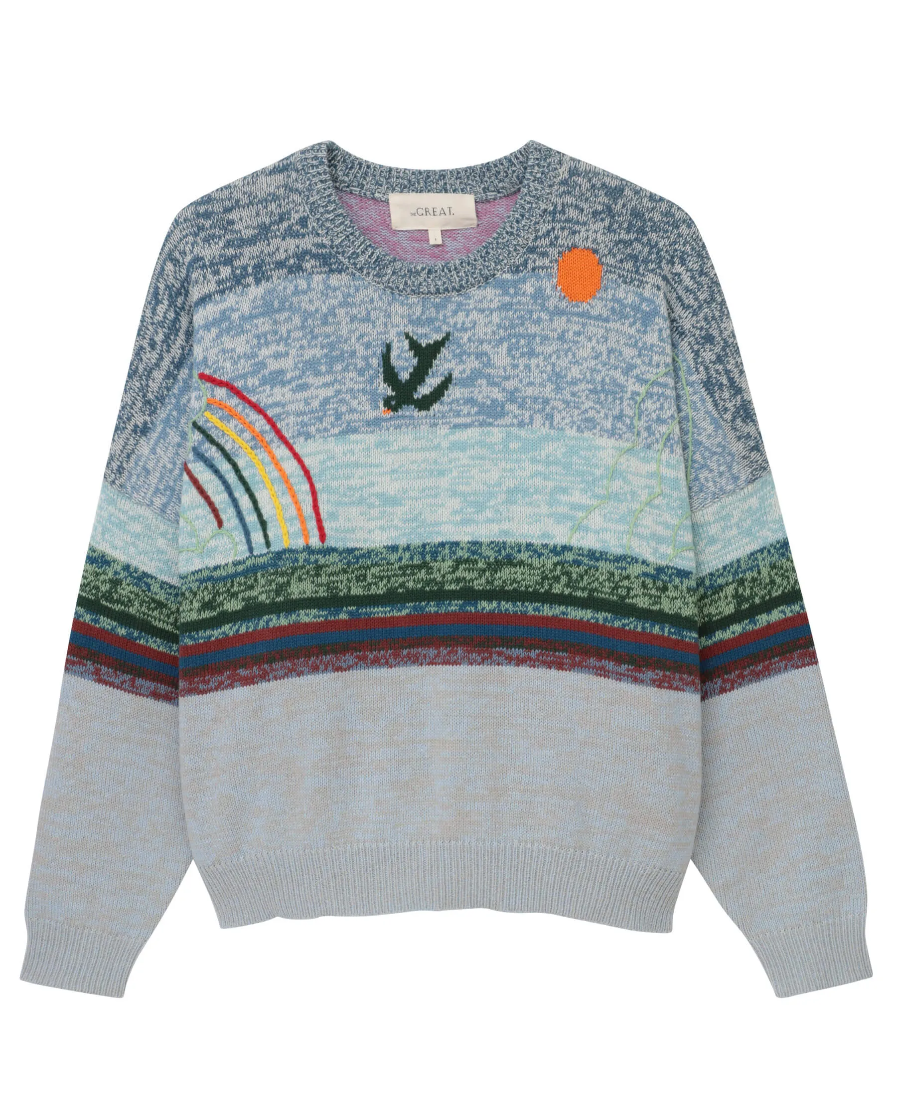 The Great - The Skyline Pullover in Misty Blue