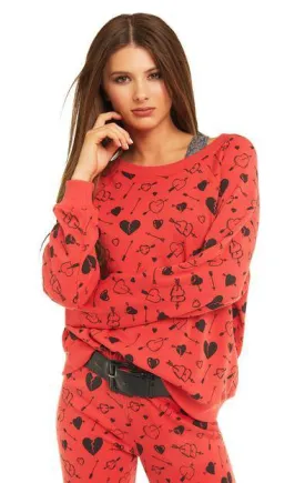 Wildfox - Cupid Strikes Sommers Sweater in Scarlet