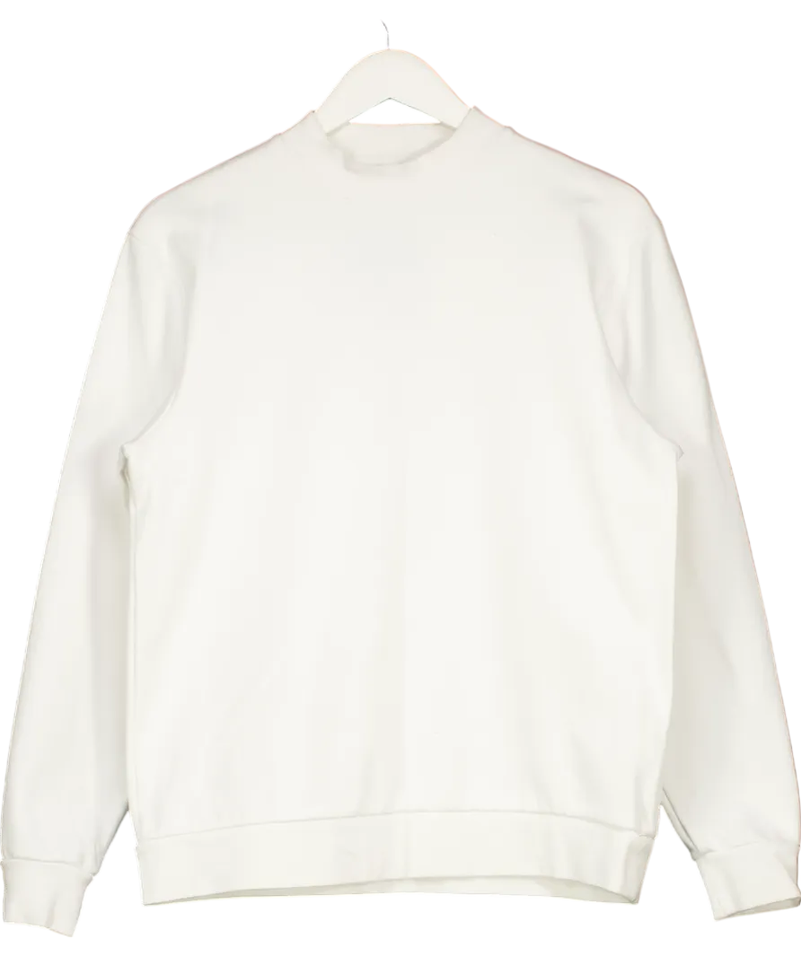 ZARA White Crew Neck Sweatshirt UK M