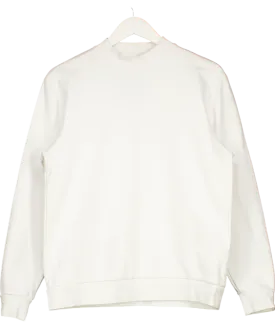 ZARA White Crew Neck Sweatshirt UK M